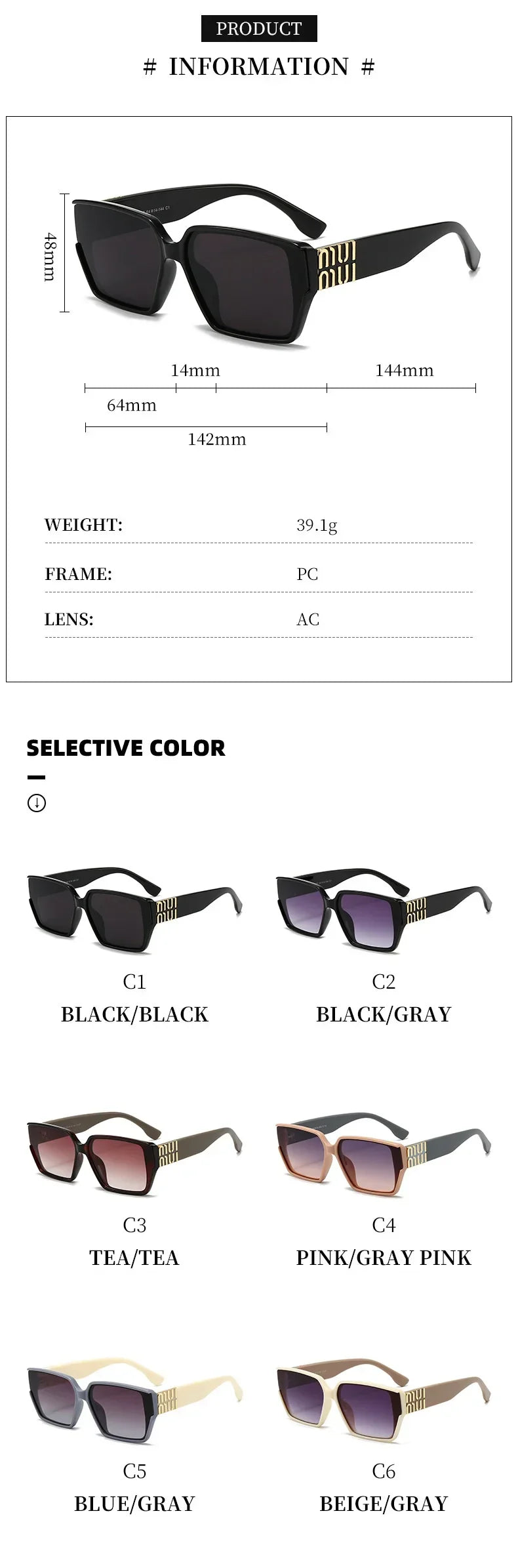 Designer Sunglasses for Women and Men Stylish Square Luxury Glasses Unisex Trend Vintage Shades UV400