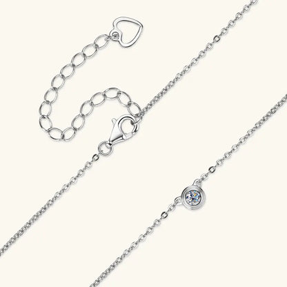 3mm 0.1ct Moissanite Diamond Necklace Bracelet Stud Earring For Women Simple Single Stone Earrings Bracelets Jewelry Set