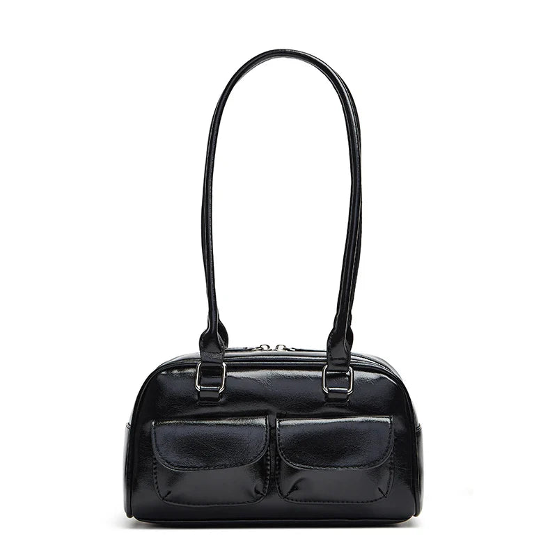 New Women's Bag Bowling Bag 2024 New Niche Joker Boston Bag Tote Bag Underarm Shoulder Bag
