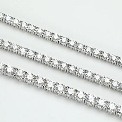 3/4/5mm Moissanite Tennis Bracelet for Women Man S925 Silver Plated 18k Gold Wedding Party Fine Jewelry with certificate