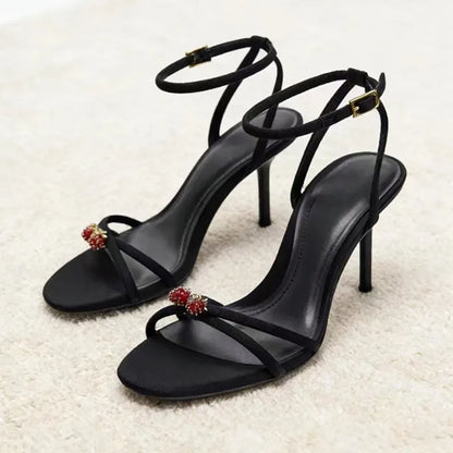 Sexy Brand Thin High Heels Women Summer New Fashion Designer Sandals Ladies Pumps Ankle Strap Elegant Banquet Party Shoes Female