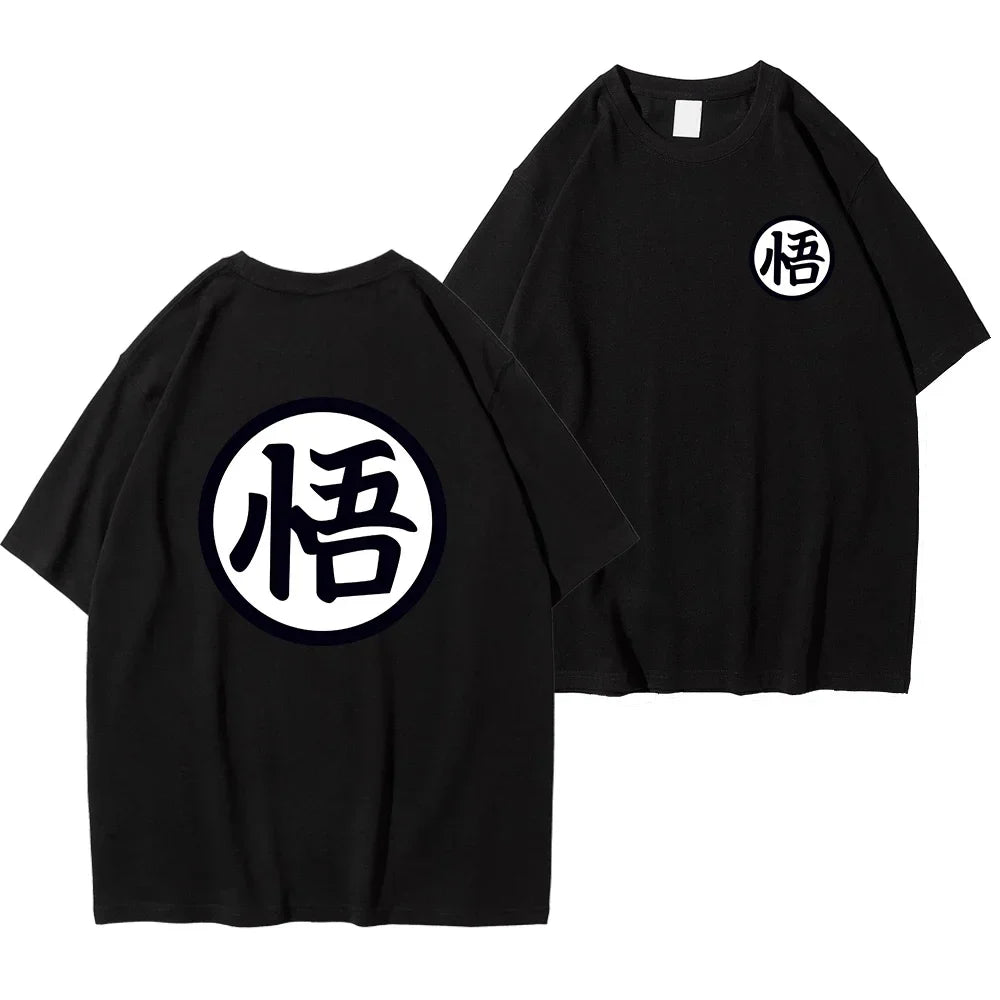 Summer Fashion Anime Son Goku Cosplay T-shirt Cotton Short Sleeve Tops Tee Loose Oversized Casual T Shirts Men Harajuku Clothing