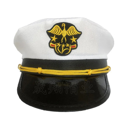 Men Women Baseball Caps Adult Adjustable Captain Costume Admiral Hat Y2K Cosplay Sailor Pilot Hat For Costume Party Performance