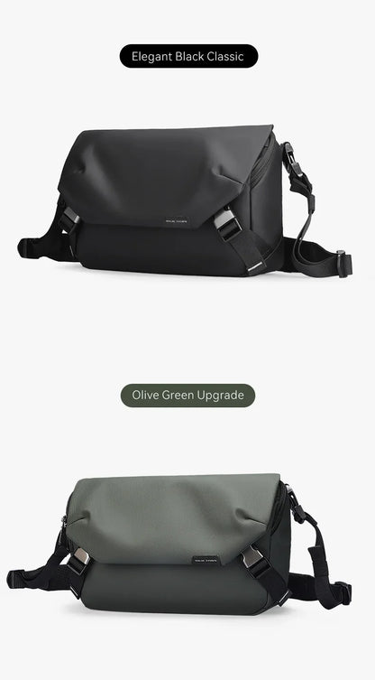 Leather Waterproof Multifunction Messenger Bag Large Capacity Sling Shoulder Bags mens crossbody bag