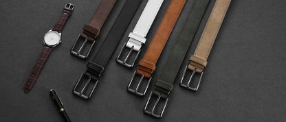 Men Belts High Quality Genuine Leather LONG Large Pin Buckle Metal Automatic Buckle Male Belts Strap Male