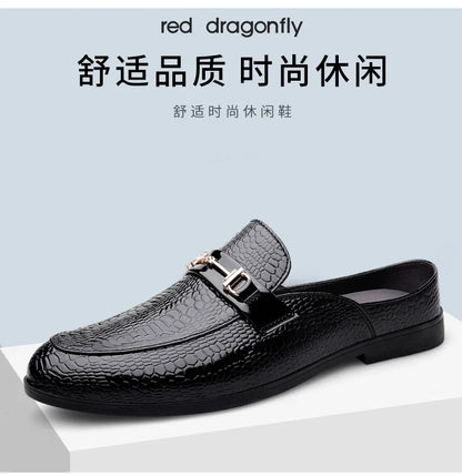 Men's shoes four seasonal new fashion outdoor leather shoes comfortable soft soles non slip lightweight plus size casual shoes