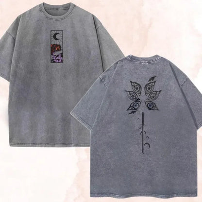 Summer Men's Washes T-shirts Japanese Anime Demon Slayer Graphic Clothing Harajuku Y2K Oversized Tops Cotton Fashion Causalswear