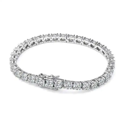 925 Sterling Silver Moissanite Tennis Bracelet D VVS1 with GRA Certificate Exquisite and Luxurious Jewelry Gift