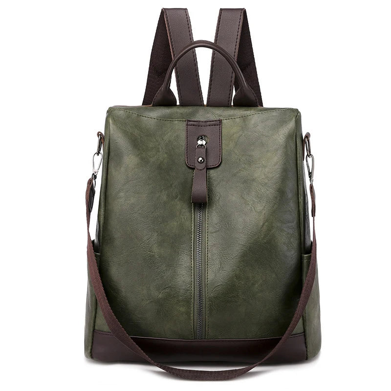 Female Backpack Multifunction PU Leather School Bag Women Shoulder Bag Travel Back Pack Mochila Feminina