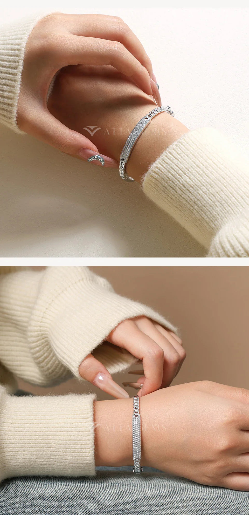 925 Sterling Silver Moissanite Cuba Chain Bangle For Women Men Engagement Party Adjustable Charm Bracelet Fine Jewelry