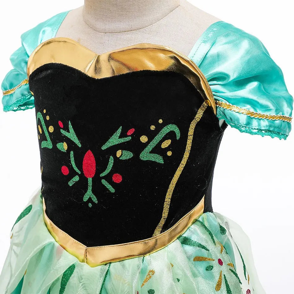 2025 Belle Costume for Girl Carnival Party Princess Dress Children Deluxe Beauty Ball Gown Kids Anna Belle Cosplay Elegant Dress