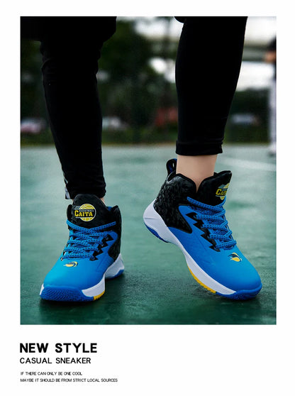 Fashion Brand Basketball Shoes Boy Kid Trainers Non-slip Children's Sports Shoes Outdoor Leather Basketball Sneakers Kids Girls