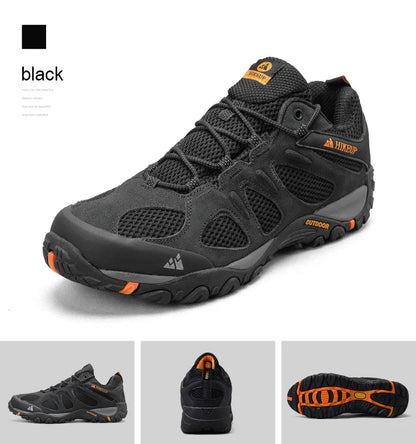 New Non-slip Wear Resistant Men‘s Outdoor Hiking Shoes Breathable Splashproof Climbing Men Sneaker Hunting Mountain Shoes