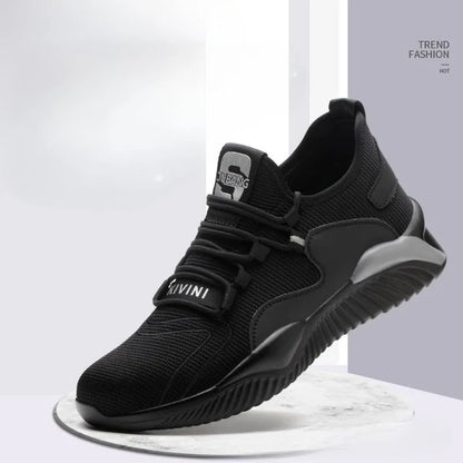 Lightweight All-Day Comfort Safety Shoes - Soft Sole Fashion Casual Work Sneakers for Long Standing-Fatigue Protective Footwear