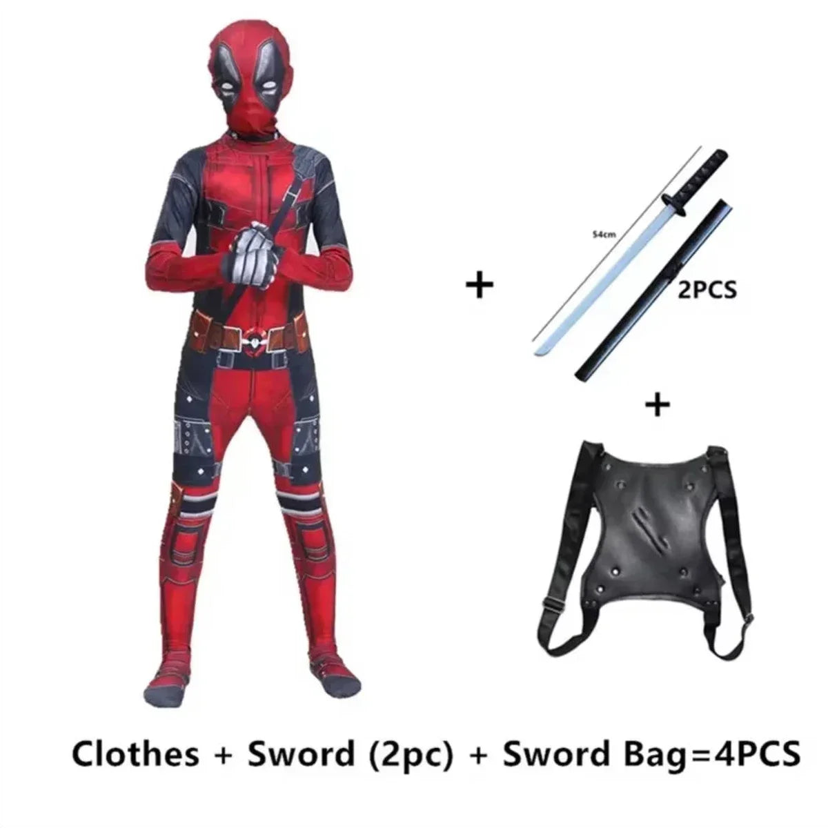 Deadpool Superheroes Child Costume Kid Halloween Cosplay Costume Deadpool Kids Suit Jumpsuit Superhero Deadpool Child Costume
