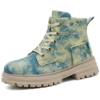 2025 New Fashion Women's Safety Shoes Smashing Steel Head Puncture Proof Kevlar Street Outdoor Light Women's Work Boots