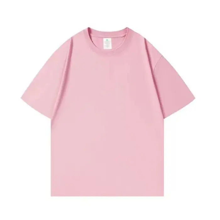 Summer 100% Cotton Oversized T shirts for Women Men Brown Casual Female Korean Streetwear Tees Unisex Basic Solid Young Cool Top