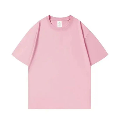 Summer 100% Cotton Oversized T shirts for Women Men Brown Casual Female Korean Streetwear Tees Unisex Basic Solid Young Cool Top