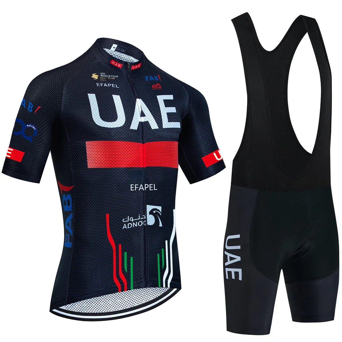 New UAE Cycling Jersey Gold Color Team Bike Jersey Shorts Set Men Women Quick dry Ropa Ciclismo Pro Bicycle T-Shirt Clothing
