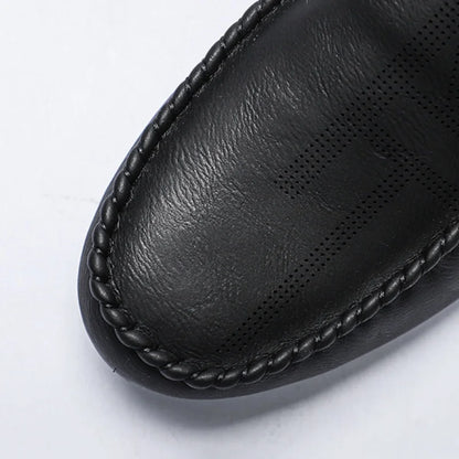 Men Casual Shoes Genuine Leather Luxury Brand Men Loafers Italian Moccasins Breathable Slip on Men Driving Shoes Chaussure Homme