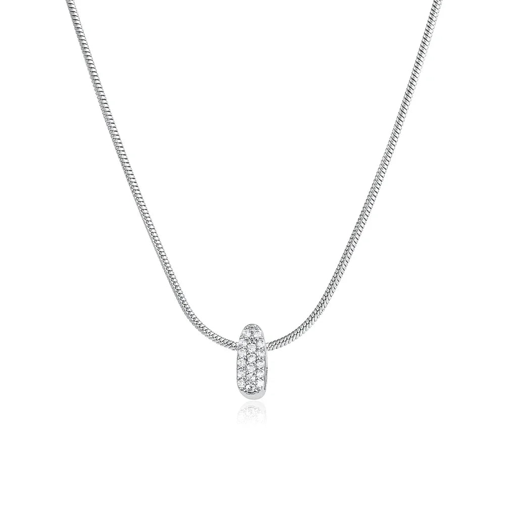 Fashion Tiny CZ Zircon Initial Alphabet Pendant Neckalce Gold Plated Stainless Steel A-Z Letter Necklaces Birthday Gifts Jewelry