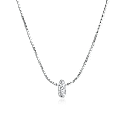 Fashion Tiny CZ Zircon Initial Alphabet Pendant Neckalce Gold Plated Stainless Steel A-Z Letter Necklaces Birthday Gifts Jewelry