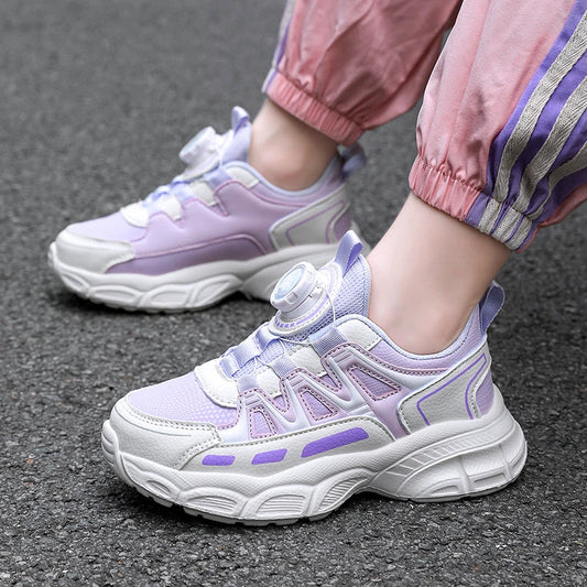 Spring and autumn children's shoes girls' school students leisure sports running shoes basketball children outdoor tennis shoes