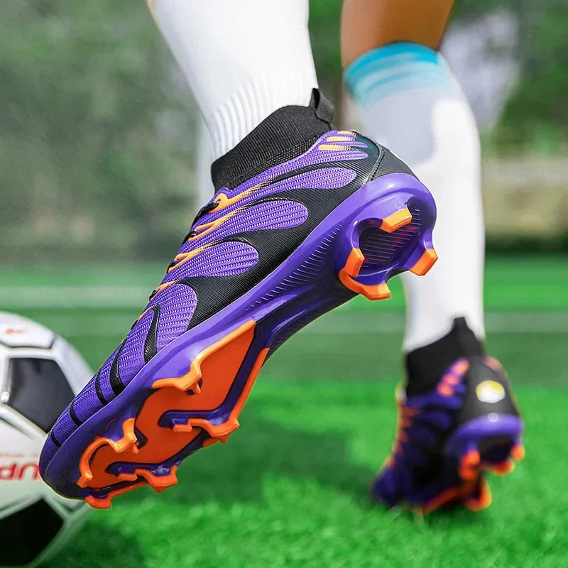 Men Match Football Boots Sport Training Long Spikes FG/TF Boys Cleats Outdoor Soccer Shoes Non Slip Indoor Futsal Comfortable