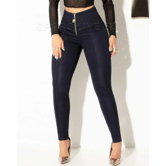 Women's Pencil Pants 2024 Slim High Waisted Casual Trousers Slimming Streetwear Female Push Up Fashion Jeans