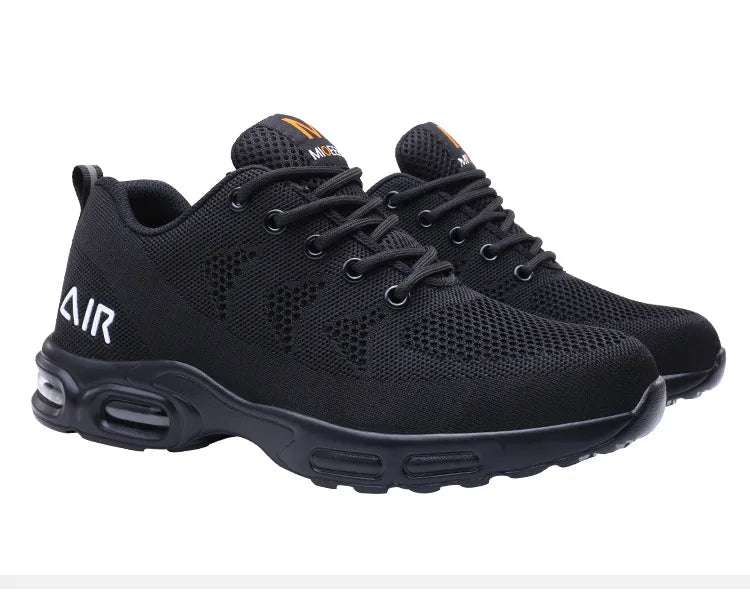 Lightweight Air Cushion Breathable Men Boots Work Shoes Safety Shoes Anti-smash Sneakers Puncture-Proof Indestructible Shoes