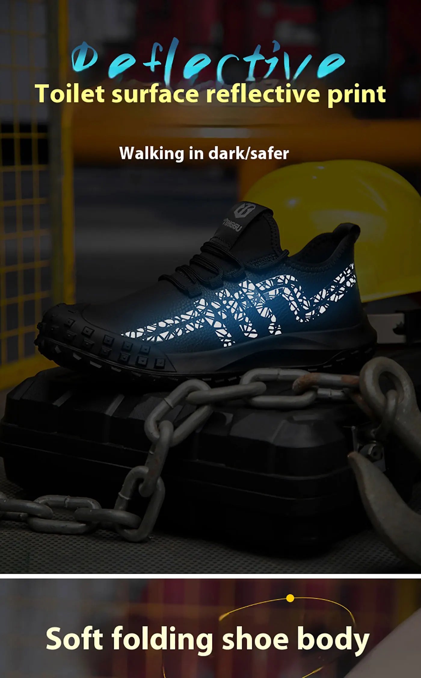 New insulated anti smashing, anti piercing, anti slip, and anti splashing work shoes for men's safety shoes