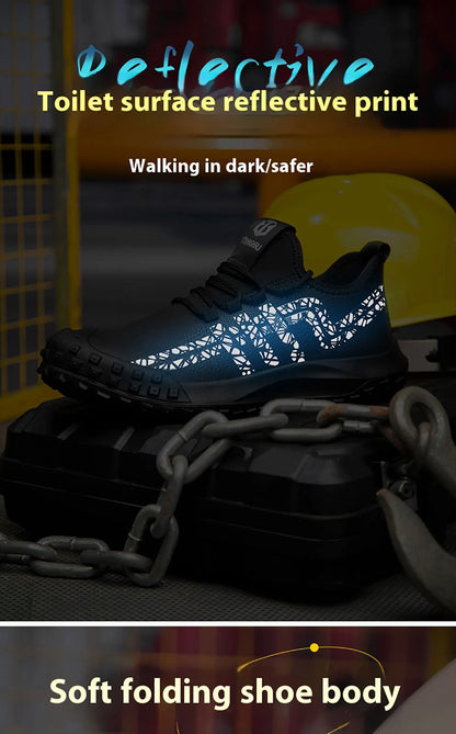 New insulated anti smashing, anti piercing, anti slip, and anti splashing work shoes for men's safety shoes