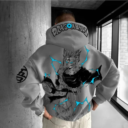 Dragon Ball Men's Hoodie Vegeta Japanese Anime Summer Boy Children's Sweater Y2k Harajuku Oversize Long Sleeve Parent-Child Wear