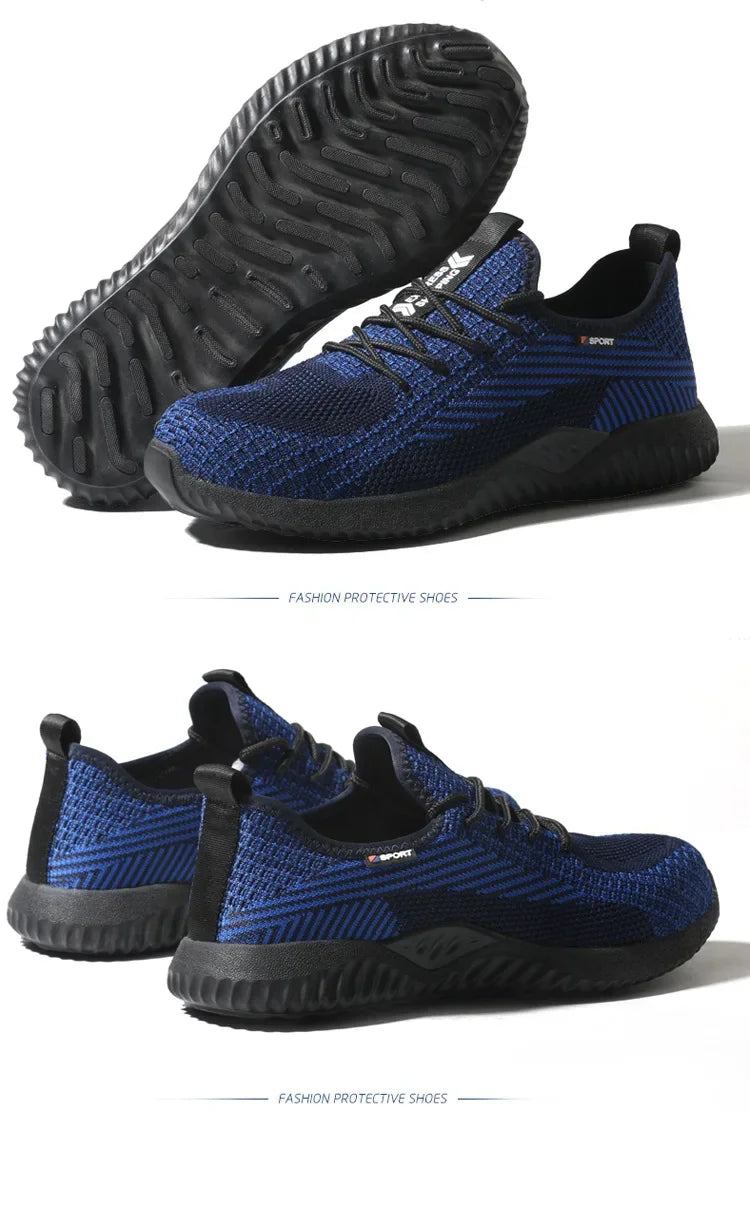 Safety Shoes Men's Work Boots Steel Toe Cap Puncture-Proof Indestructible Security Work Shoes Women Light Comfortable Sneakers