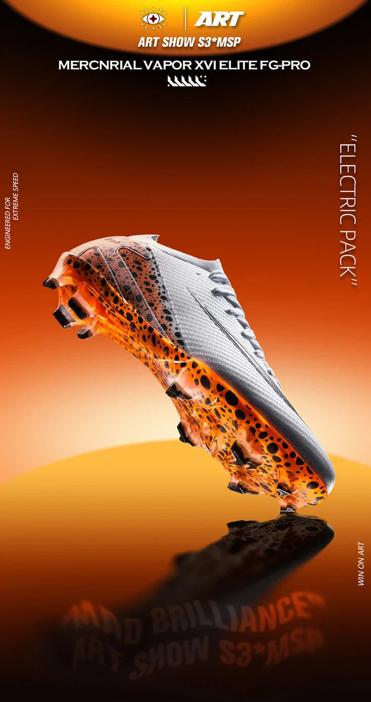 Soccer Cleats for Men Women AG/TF Breathable Cushioned Insole Anti-Slip Outdoor Sports Artificial Grass Football Boots
