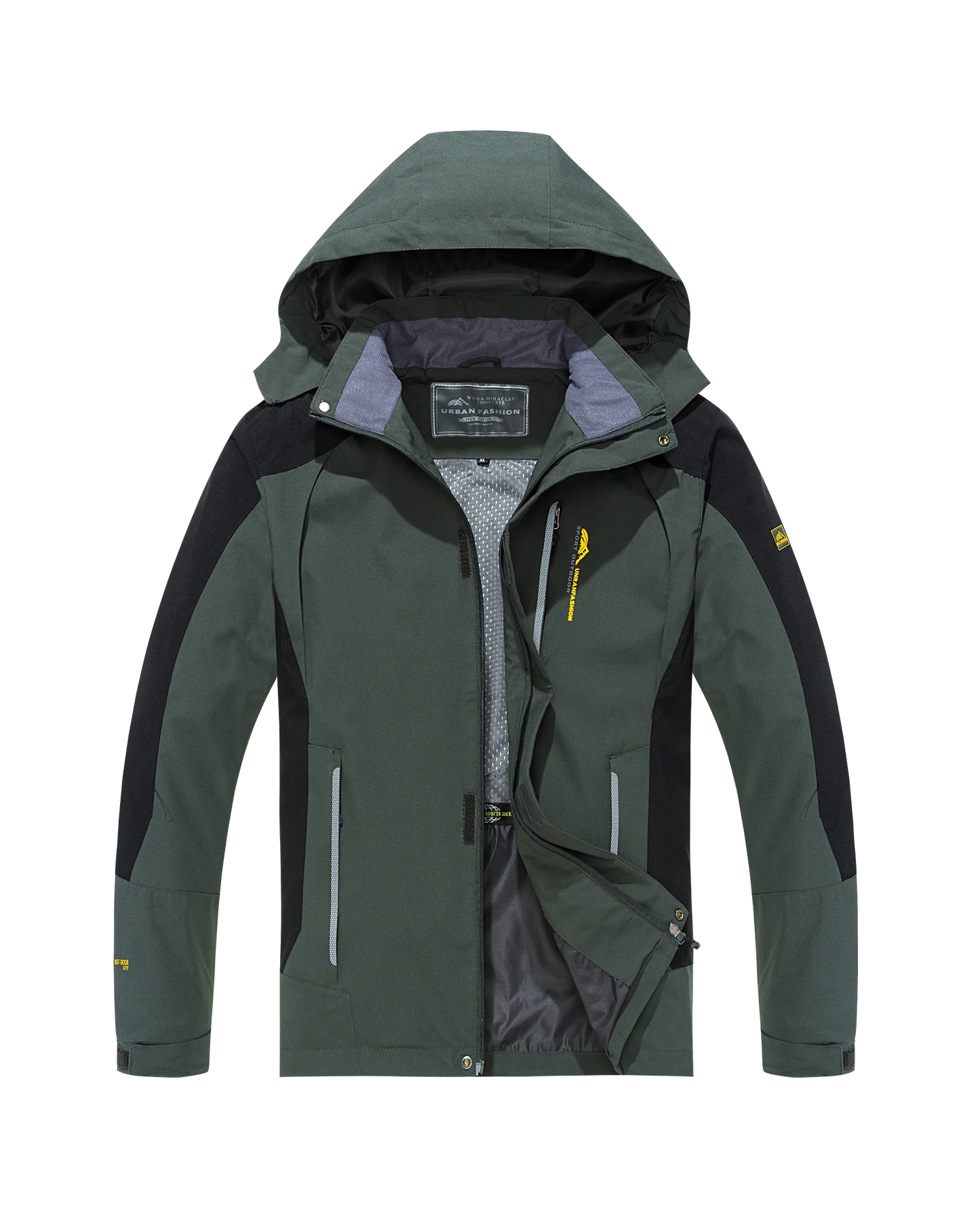 Jaqueta Masculina Impermeável de Caminhada Tamanho Grande Corta-Vento Quebra-Vento Acampamento Caça Corrida Trekking Pesca Casaco Masculino Exterior