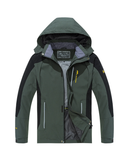 Jaqueta Masculina Impermeável de Caminhada Tamanho Grande Corta-Vento Quebra-Vento Acampamento Caça Corrida Trekking Pesca Casaco Masculino Exterior