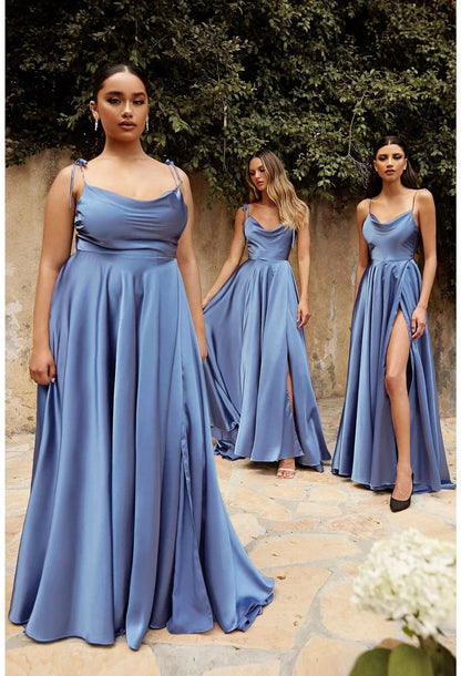 Elegant A Line Long Prom Dress For Women 2024 High Slit Backless Zipper Back Cocktail Party Formal Occasion Dresses Robe Soiree