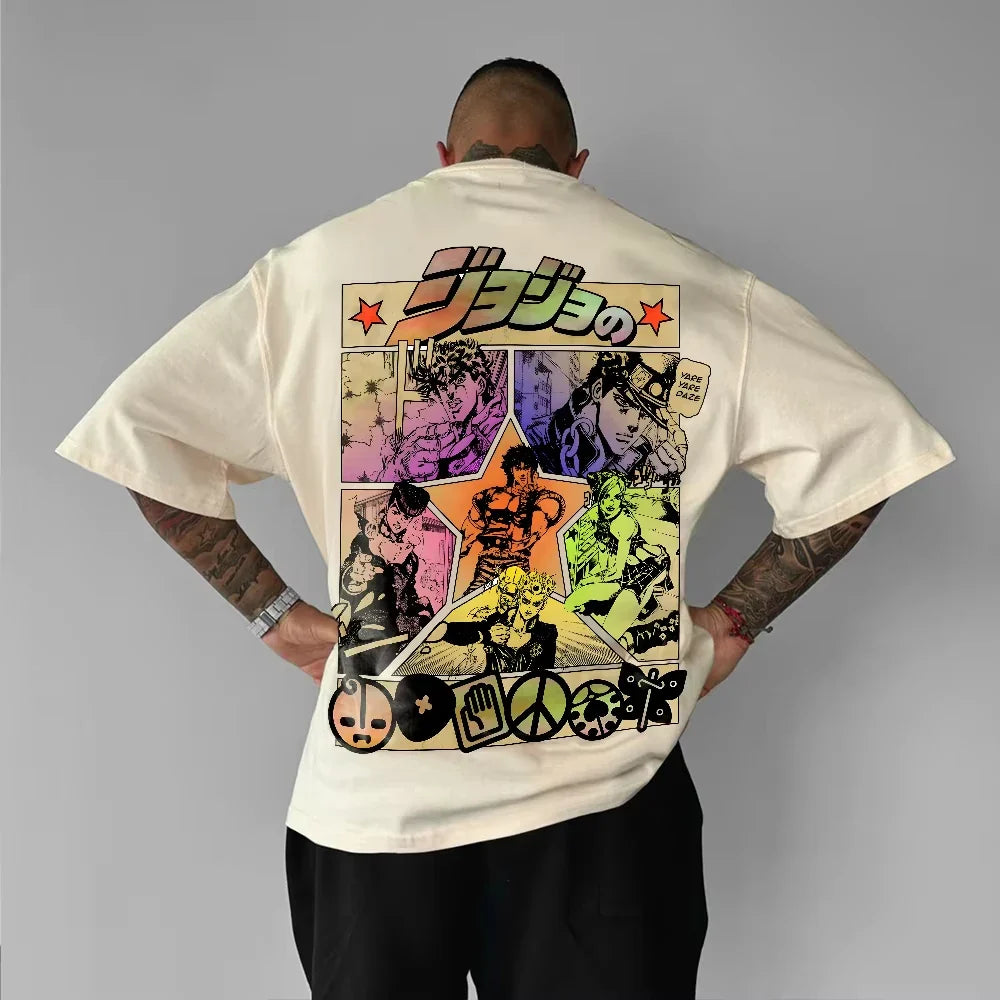 Men's Clothing Harajuku Summer Y2k Graphic T Shirts Oversized Loose Cotton Women's Short Sleeve Tee Tops
