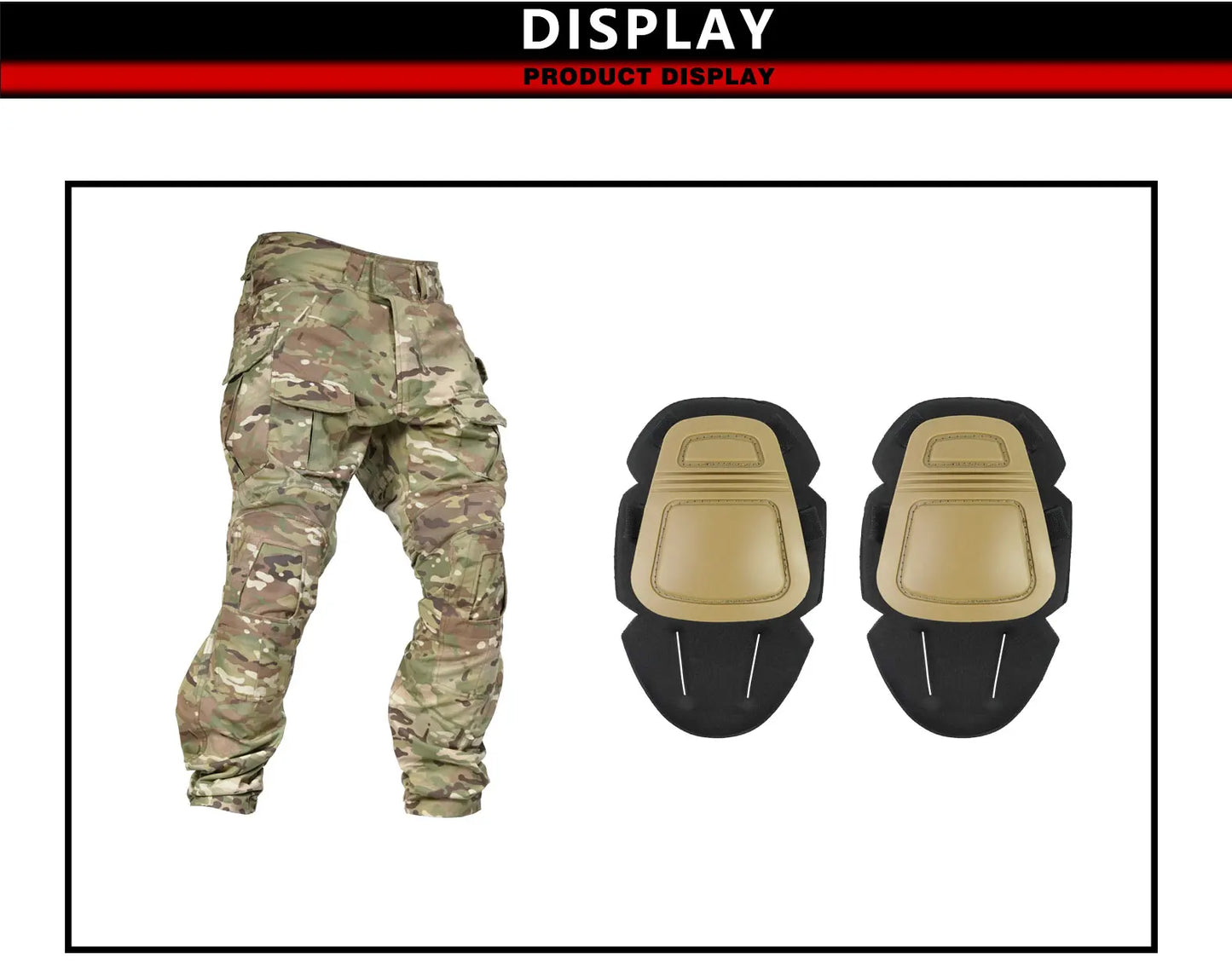 Tactical G3 Pants Cargo Combat Pants With Knee Pads Tactical Trousers Cotton Polyster Hiking Hunting Paintball Outdoor Sports