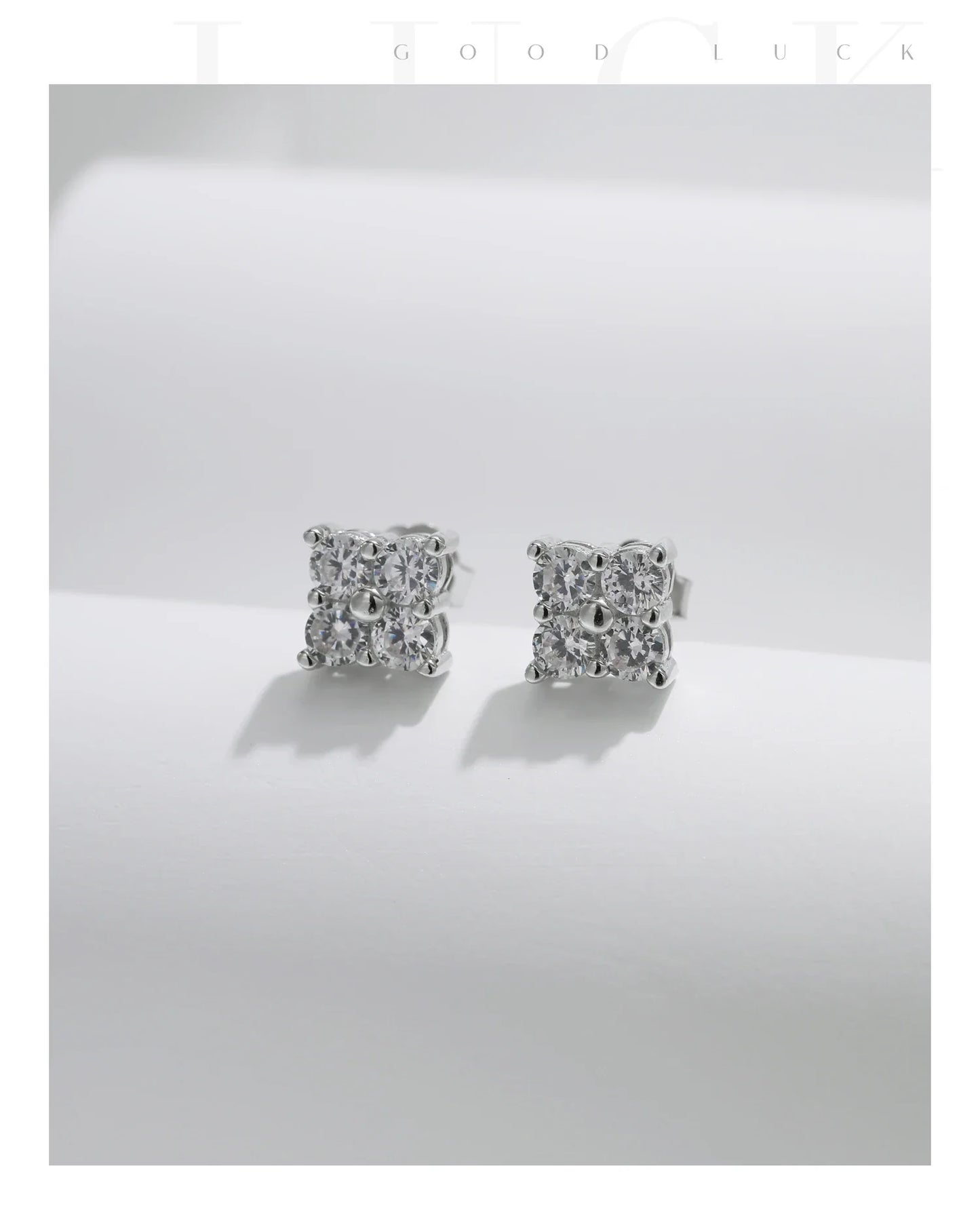 Simple D Color Moissanite 925 Sterling Silver Dazzling Lab Created Diamond Ideal Cut Stud Earrings For Women Jewelry