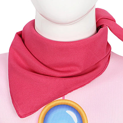 Vestido de Princesa Pêssego para Meninas Jogo Roupa de Cosplay Rosalina Fantasia de Aniversário Festa Halloween Carnaval Roupa 4-10 Anos