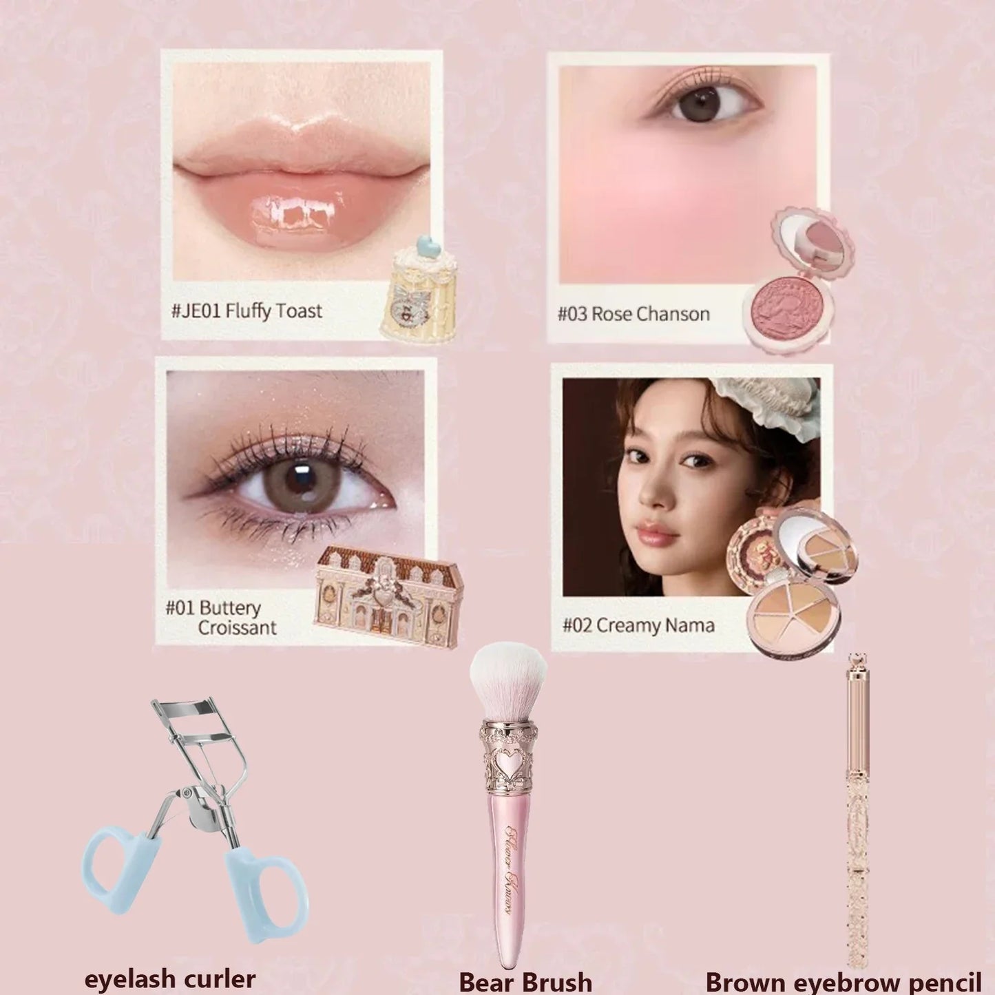 Little Angel Collection Makeup Gift Box Eyeshadow Blush Cream Matte Lipstick Highlighter Full Kit All In One