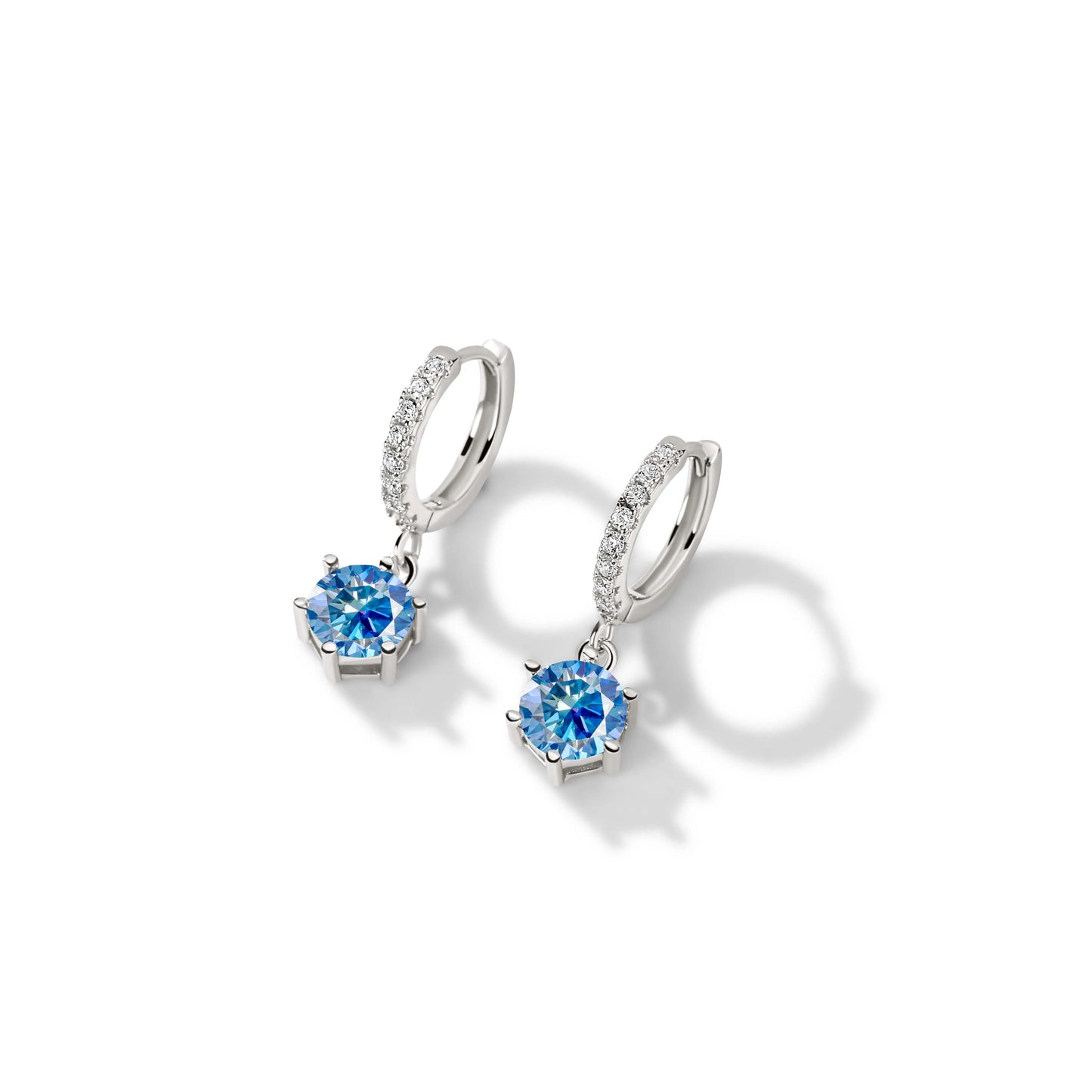 925 Sterling Silver 1 Carat Moissanite Drop Earrings for Women Charm Engagement Fine Jewelry Gift for Female Party Date