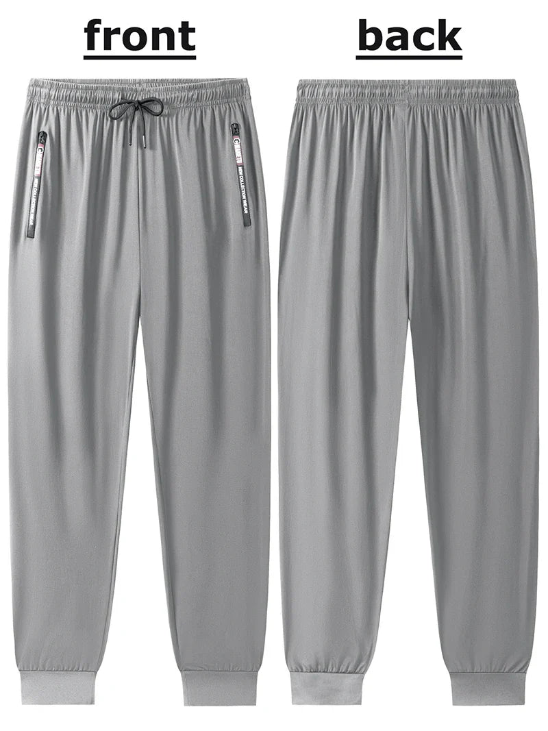 Men's Athletic Stretchy Quick Dry Pants with Zipper Pockets Lightweight Sweatpants for Outdoor Hiking Fishing Running Workout