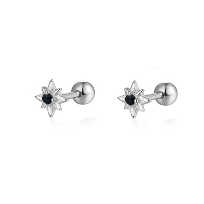 925 Sterling Silver Fashion Love Butterfly Romantic Star Crown Screw Stud Earrings for Women Ear Bone Piercing Jewelry