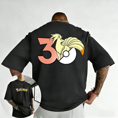 30th Anniversary Nineetales Printed T-shirt Summer Men's and Women's Loose Casual Hip Hop Trendy Short Sleeve Top