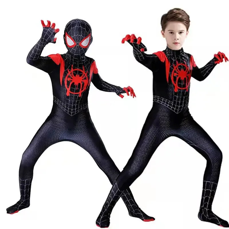 2026 High Quality Superhero Spidermans Costume Bodysuit For Kids Adult Spandex Zentai Halloween Party Cosplay Jumpsuit