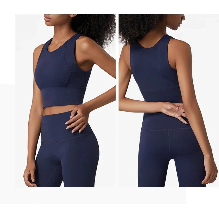 High Elastic Women's 2 Piece Yoga Set with Sports Bra and Leggings High Stretch Pants Bra with Coaster Women's Sports Suit👚