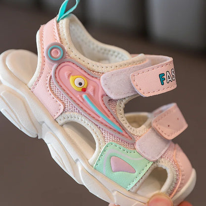 2026 Summer Girls Kids Sandals Soft Comfortable Closed Toe Protective Sandals,Cartoon Colorful Cute Shoes Kids Summer Boys Girls